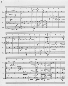 Page 4 from "Five Pieces for orchestra" (1963) by Dennis Kam Page 4 from "Five Pieces for orchestra" (1963) by Dennis Kam