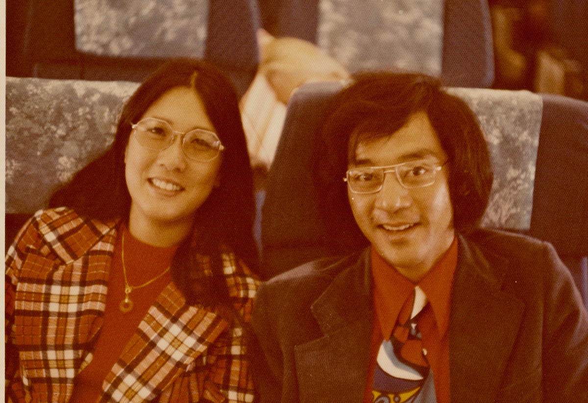 Cynthia Chun and Dennis Kam in flight